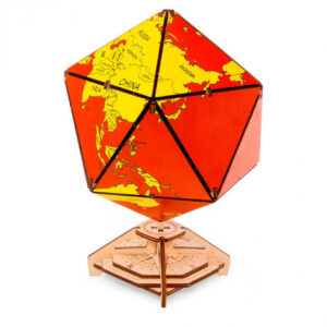 3D dřevěná stavebnice – Červený dvacetistěnný globus