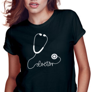 Dámské tričko s potiskem "Doctor - stetoskop"