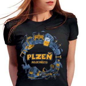Dámské tričko s potiskem “PLZEŇ”