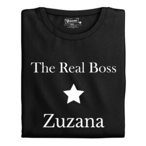 Dámské tričko s potiskem "The Real Boss" se jménem
