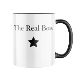 Keramický hrnek s potiskem The Real Boss