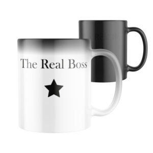 Magický keramický hrnek s potiskem The Real Boss