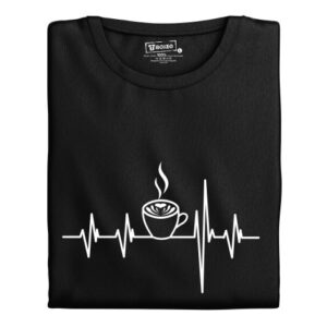 Manboxeo Dámské tričko s potiskem "Srdeční tep Kafe"