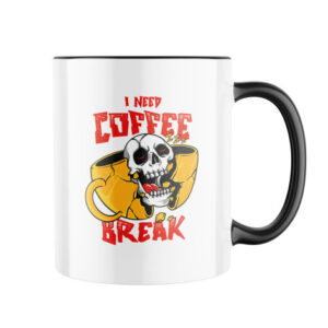 Manboxeo Keramický hrnek s potiskem I need a coffee break 325 ml
