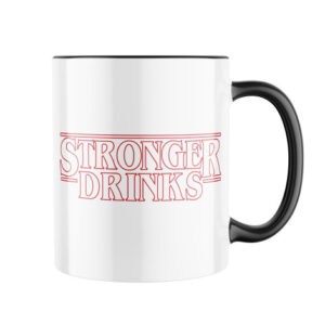 Manboxeo Keramický hrnek s potiskem Stronger drinks 325 ml