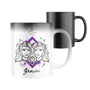 Manboxeo Magický hrnek s potiskem znamení Blíženci 325 ml