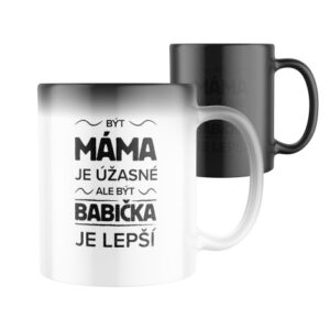 Manboxeo Magický keramický hrnek s potiskem Být máma je úžasné