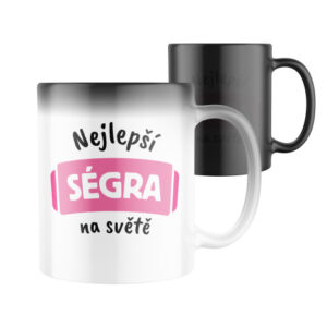 Manboxeo Magický keramický hrnek s potiskem Nejlepší ségra na světě 325 ml