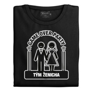 Manboxeo Pánské tričko s potiskem “Game over party – tým ženicha”