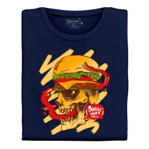 Manboxeo Pánské tričko s potiskem "Hamburgerová lebka"