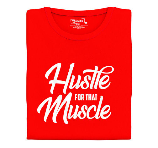 Manboxeo Pánské tričko s potiskem “Hustle for that Muscle”