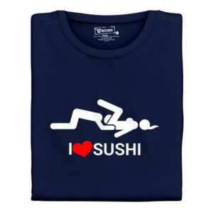 Manboxeo Pánské tričko s potiskem “I️♥️Sushi”