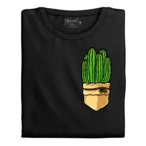 Manboxeo Pánské tričko s potiskem "Kaktus v kapsičce"
