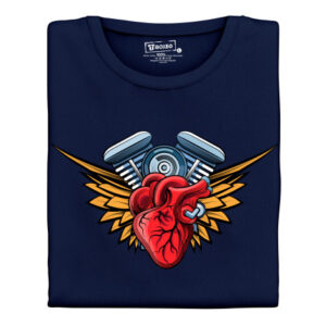 Manboxeo Pánské tričko s potiskem “Motorové srdce"