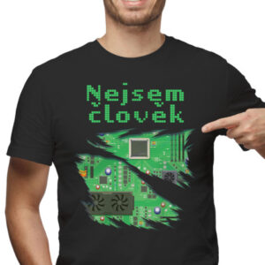 Manboxeo Pánské tričko s potiskem "Nejsem člověk"