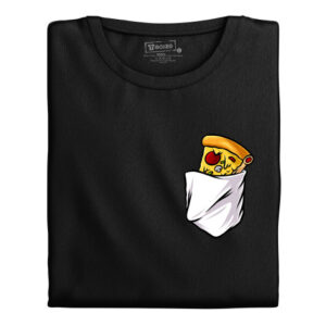 Manboxeo Pánské tričko s potiskem "Pizza v kapsičce"