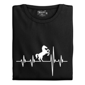 Manboxeo Pánské tričko s potiskem "Srdeční tep Kůň"