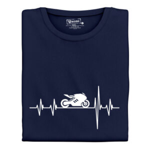 Manboxeo Pánské tričko s potiskem "Srdeční tep Silniční motorka"