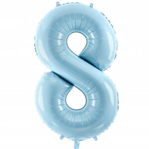 Modrý fóliový balónek ve tvaru číslice ''8''