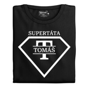 Pánské tričko s motivem "Supertáta" - se jménem a inciálou