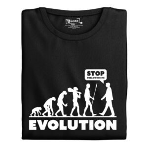 Pánské tričko s potiskem "Evolution - Stop following me"