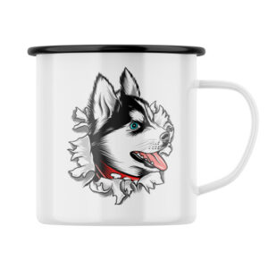 Plecháček s potiskem Husky