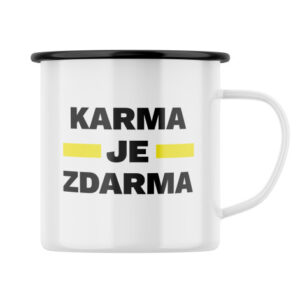 Plecháček s potiskem Karma je zdarma