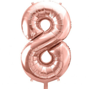 Rose gold fóliový balónek ve tvaru číslice ''8''
