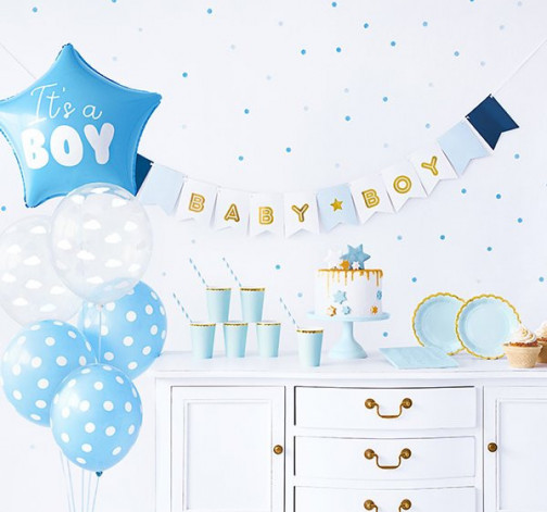 Set dekorací na baby shower - kluk