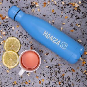 Termoska z nerezové oceli - světle modrá s gravírováním 350 ml