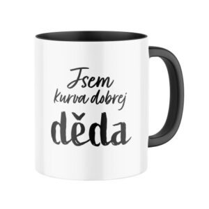 Manboxeo Keramický hrnek s potiskem Jsem kurva dobrej děda 325 ml
