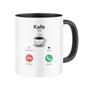 Manboxeo Keramický hrnek s potiskem Kafe volá 325 ml