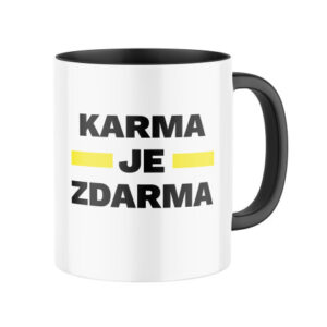 Manboxeo Keramický hrnek s potiskem Karma je zdarma 325 ml