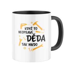 Manboxeo Keramický hrnek s potiskem Když to neopraví děda