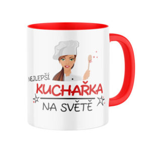 Manboxeo Keramický hrnek s potiskem Nejlepší kuchařka na světě 325 ml