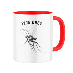 Manboxeo Keramický hrnek s potiskem Piju krev 325 ml