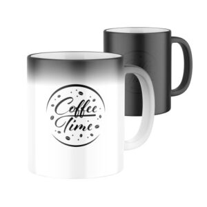Manboxeo Magický keramický hrnek s potiskem Coffee time 325 ml