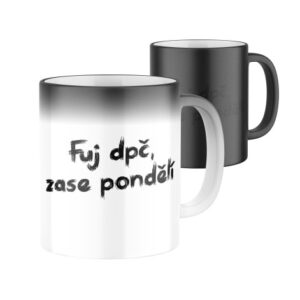 Manboxeo Magický keramický hrnek s potiskem Fuj dpč