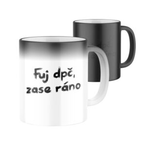Manboxeo Magický keramický hrnek s potiskem Fuj dpč