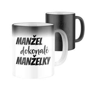 Manboxeo Magický keramický hrnek s potiskem Manžel dokonalé ženy 325 ml