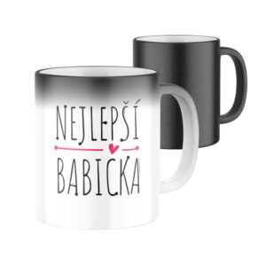 Manboxeo Magický keramický hrnek s potiskem Nejlepší babička 325 ml