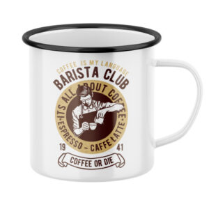 Plecháček s potiskem Barista club