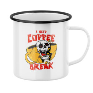 Plecháček s potiskem I need a coffee break