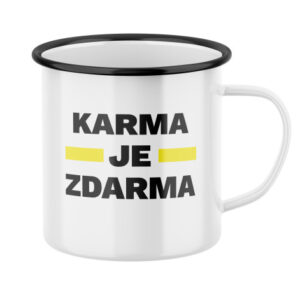 Plecháček s potiskem Karma je zdarma