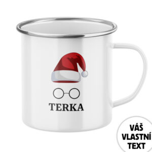 Plecháček s potiskem Vánoční čepice s brýlemi a jménem