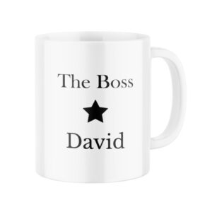 Keramický hrnek s potiskem "The Boss" se jménem