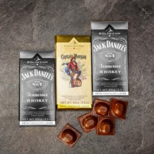 Set tří luxusních čokolád s alkoholem
