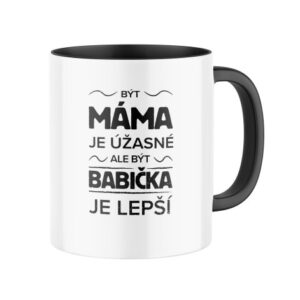 Keramický hrnek s potiskem Být máma je úžasné