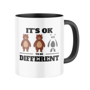 Keramický hrnek s potiskem It's ok to be different