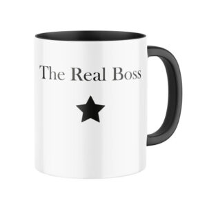 Keramický hrnek s potiskem The Real Boss